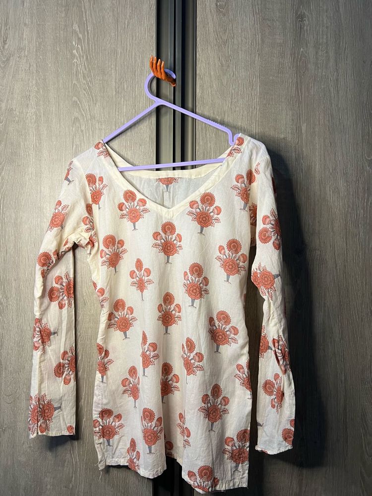 short kurti and offshoulder top