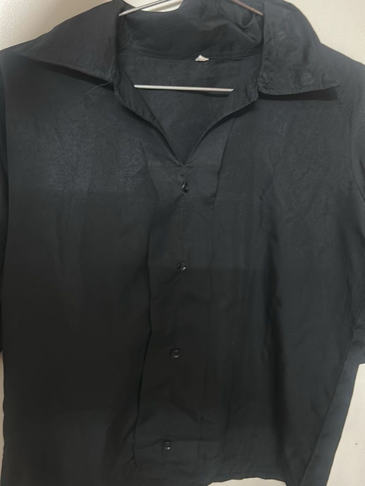 Classic Black Button-Up Shirt