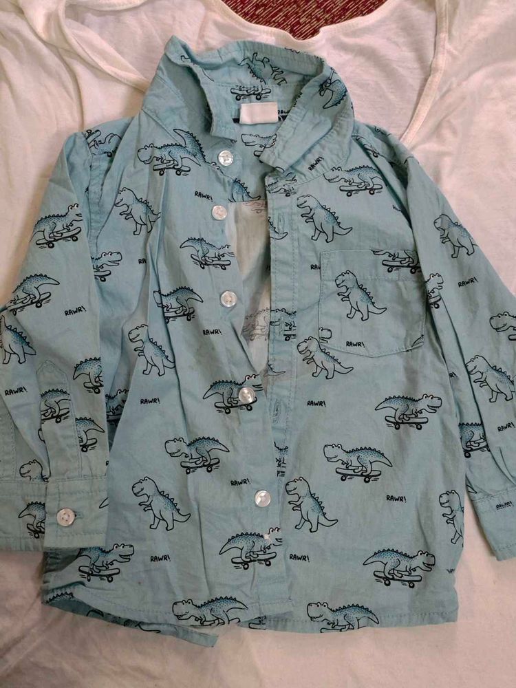 Cute Dinosaur Skateboard Shirt