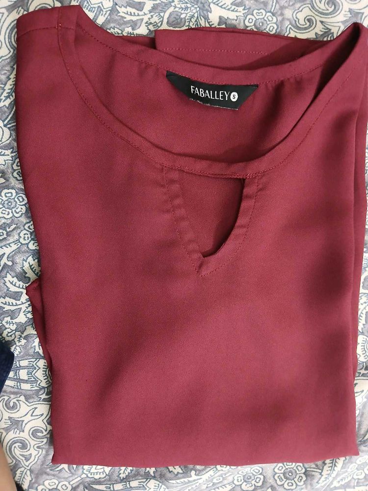 Faballey Maroon Top