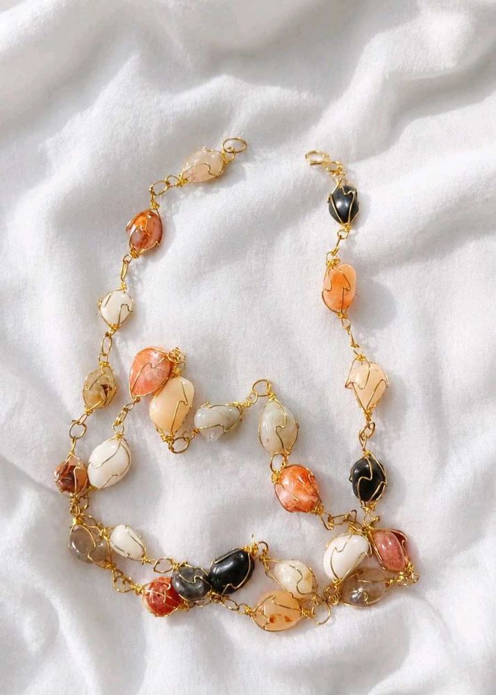 Boho Stone Beaded Necklace