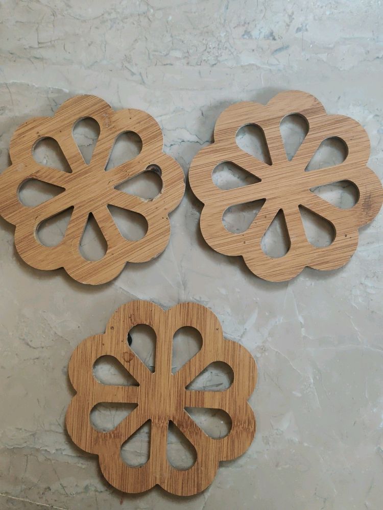 Large wooden Coasters (3 Pcs)