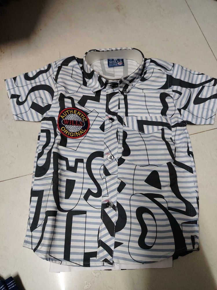 Kids Graphic Print Short Sleeve Shirt