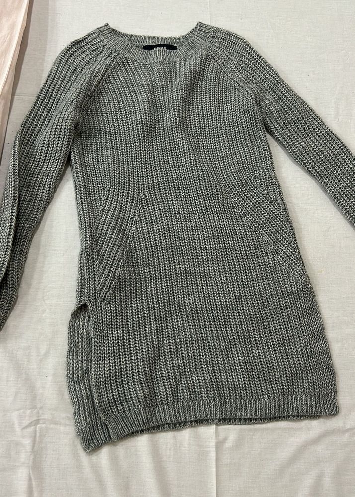 Forever 21 Gray Knit Sweater Dress