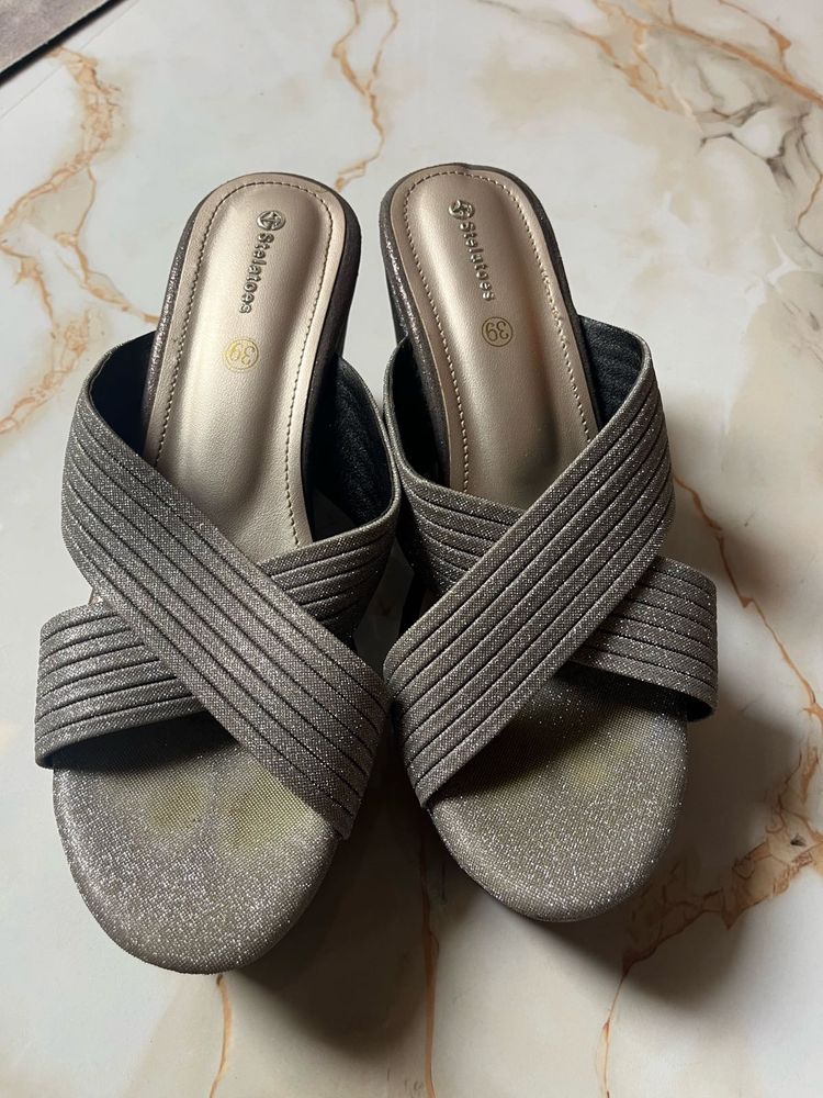 Sparkly Wedge Sandals