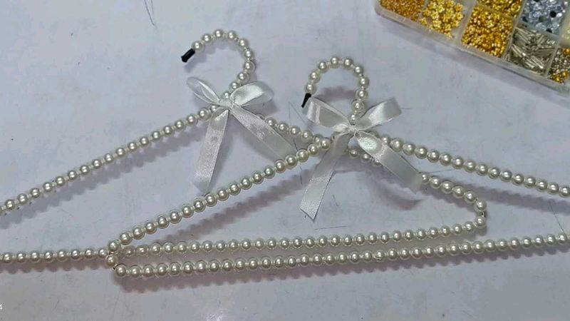 "Elegant Pearl Clothes Hangers