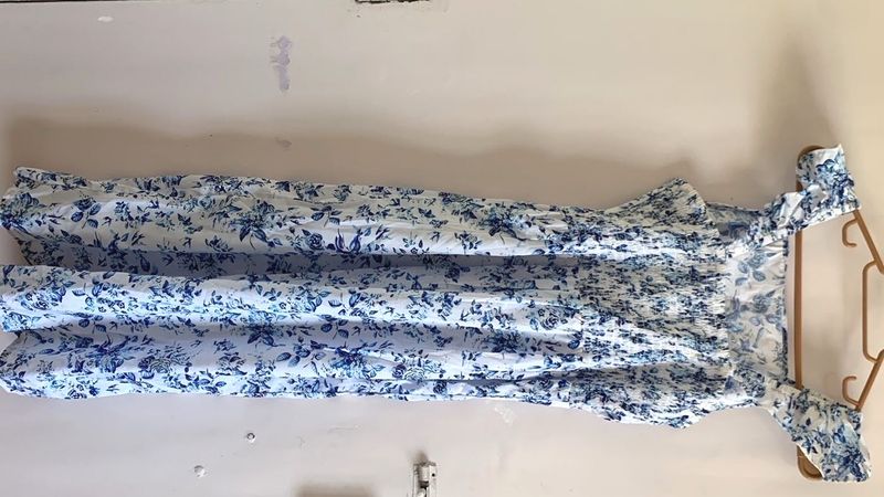 Floral Print Off-Shoulder Midi Dress