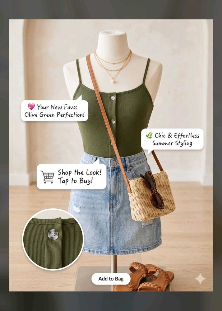 olive green tight fit top for my girly pops