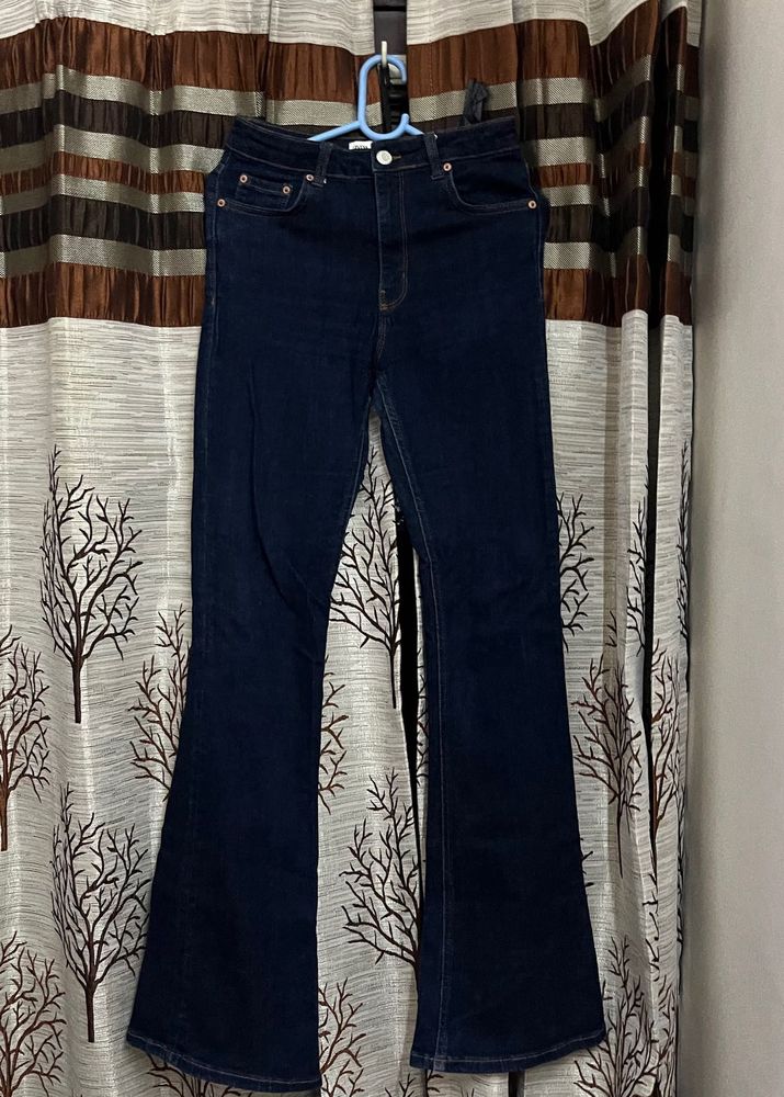 ZARA Dark Wash Flare Jeans
