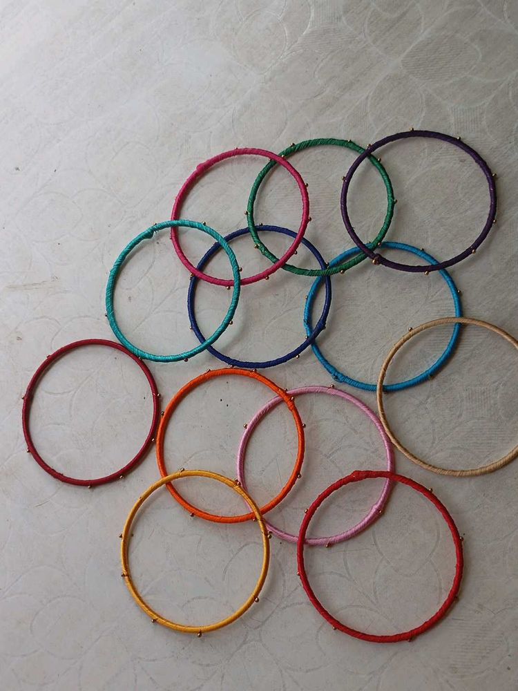 Colorful Thread Bangles Set