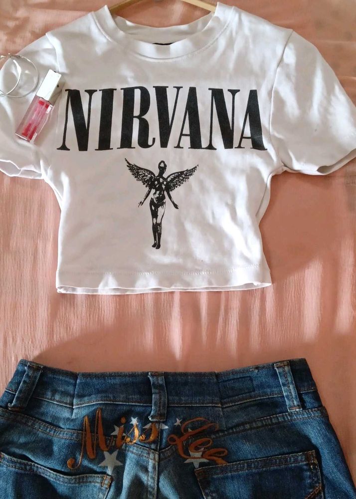 Nirvana Band Crop T-Shirt