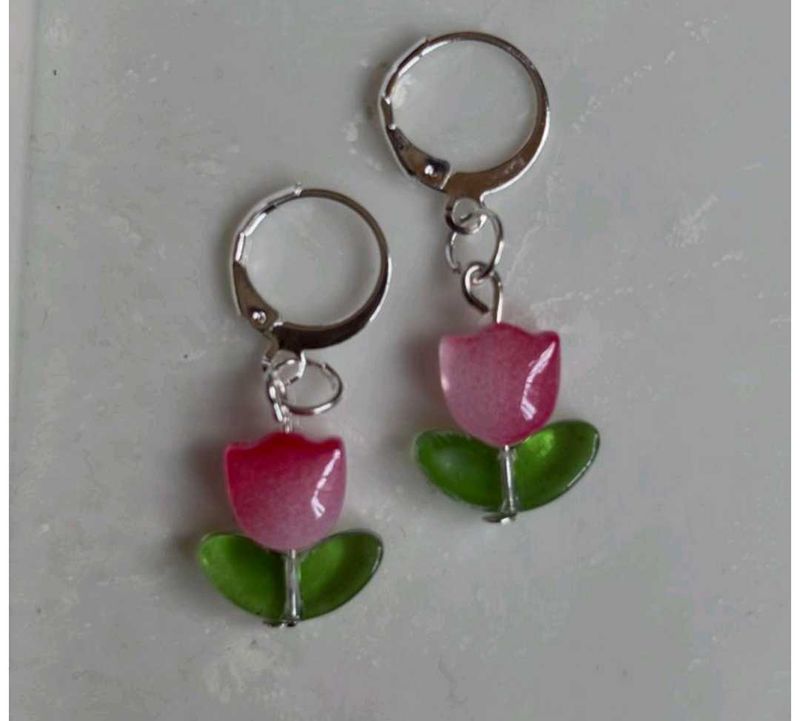 Cute Tulip Flower Earrings