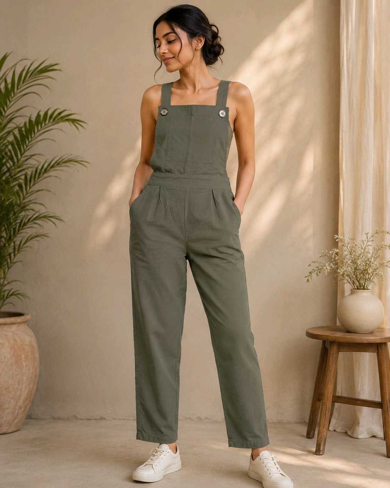 Stylish Olive Green Jumpsuit