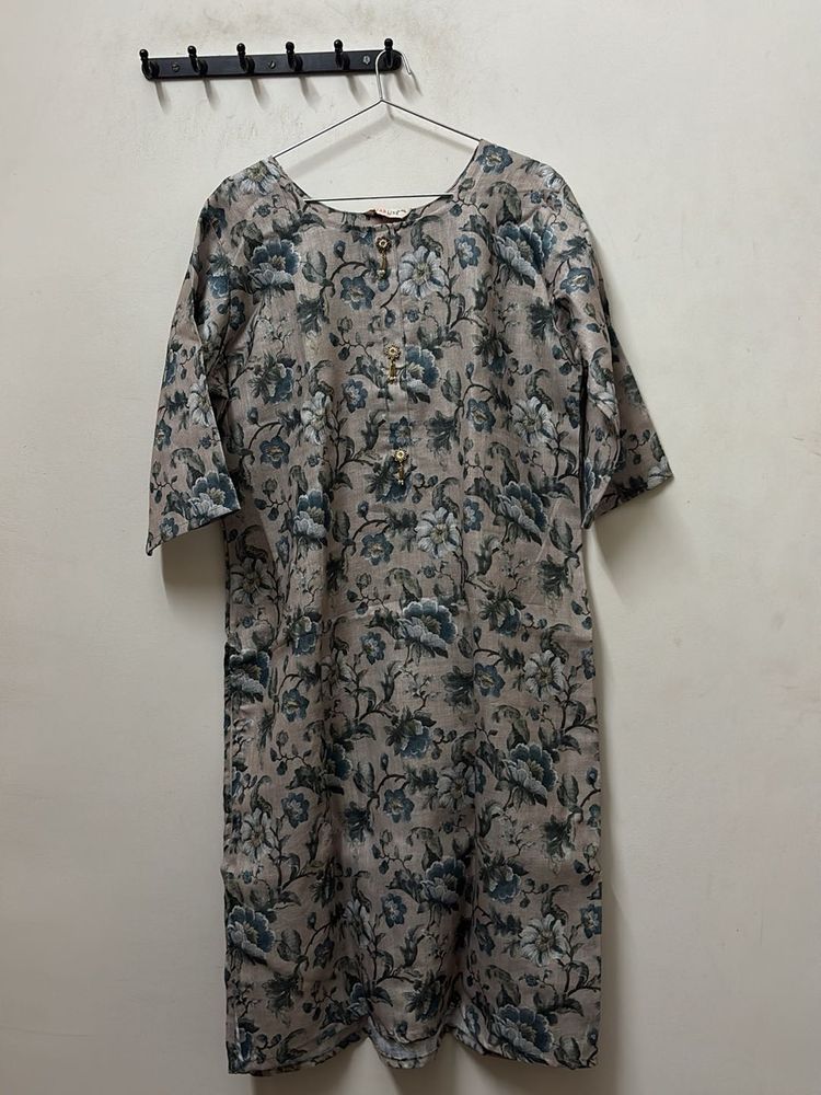 Stylish Floral Print Kurta