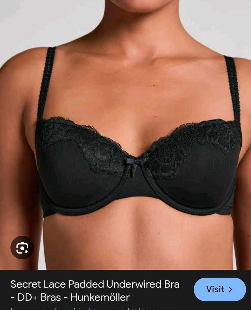 Elegant Black Lace Padded Bra with brief 👍