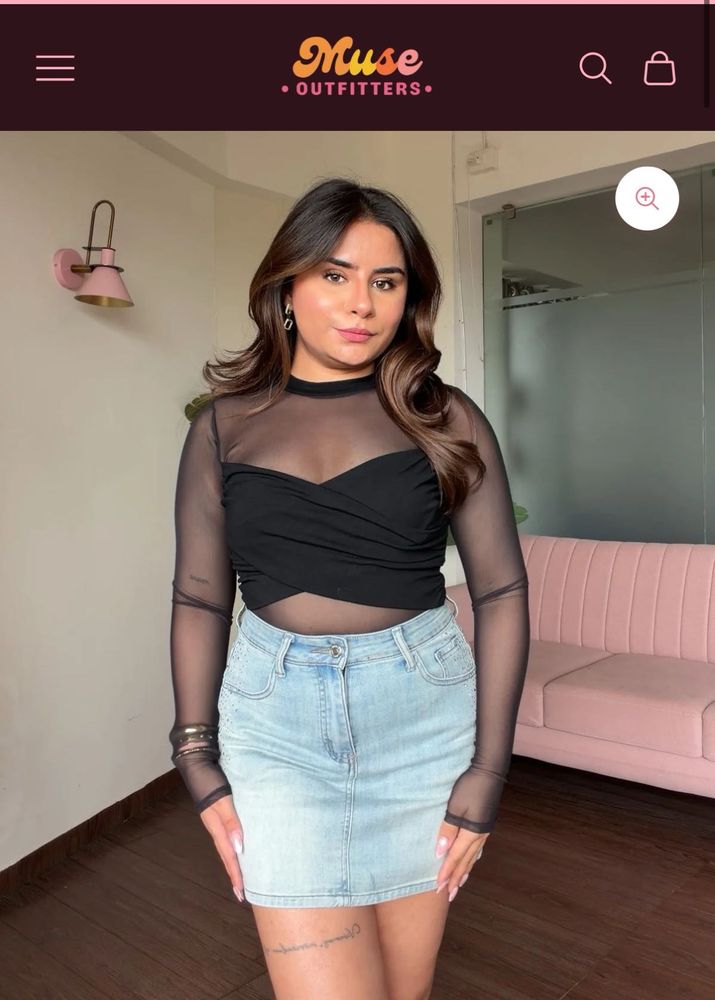 Black Mock Neck Top