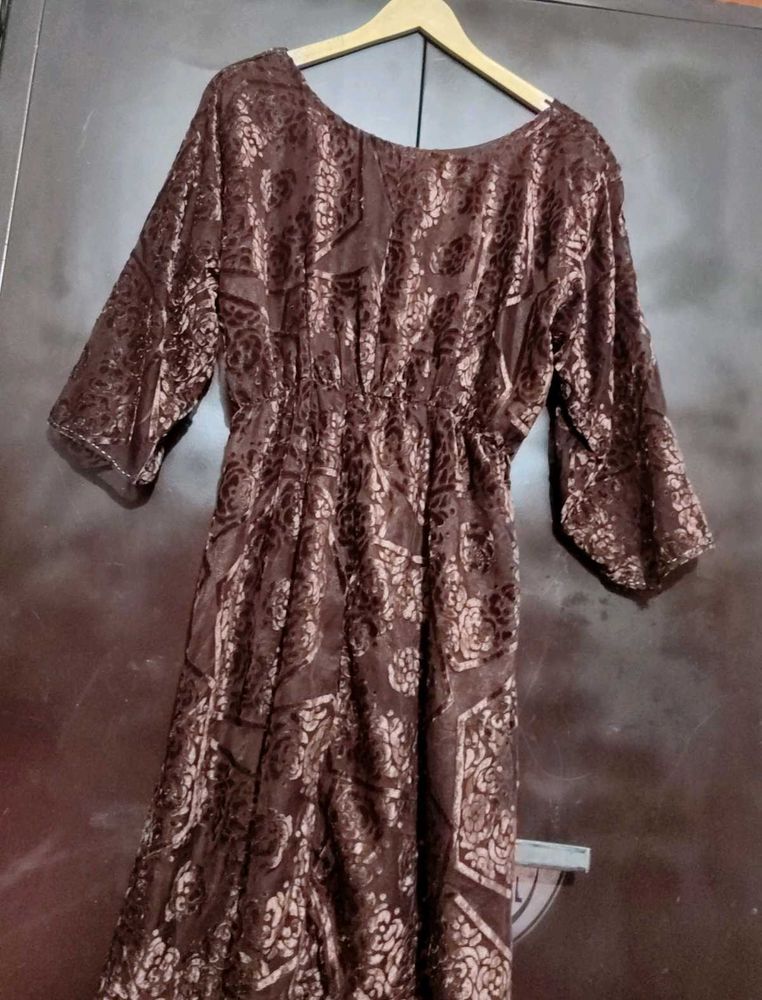 Brown🟤 Floral Print Dress For 36 Bust