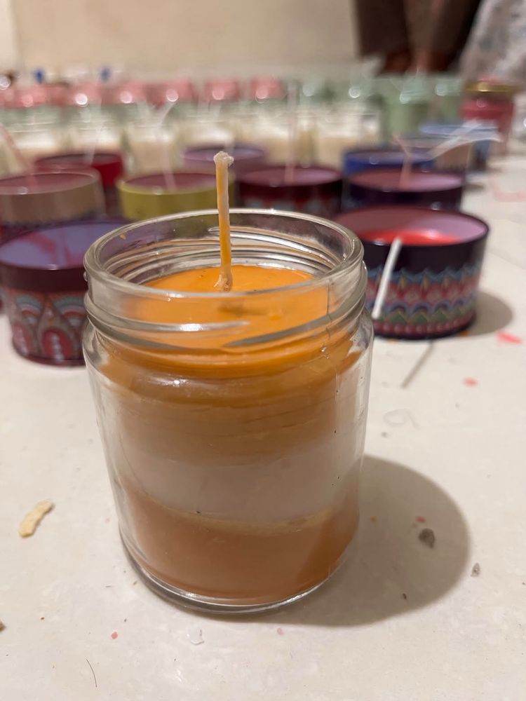 Handmade Layered Jar Candle