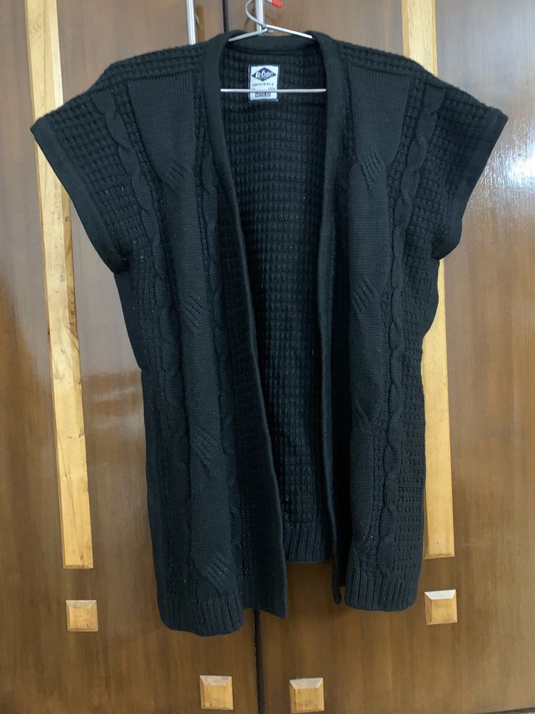 Front Side Open Half Sweater