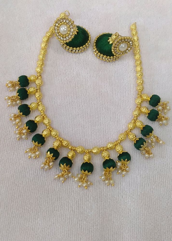 Silk Thread Necklace Set 🥰