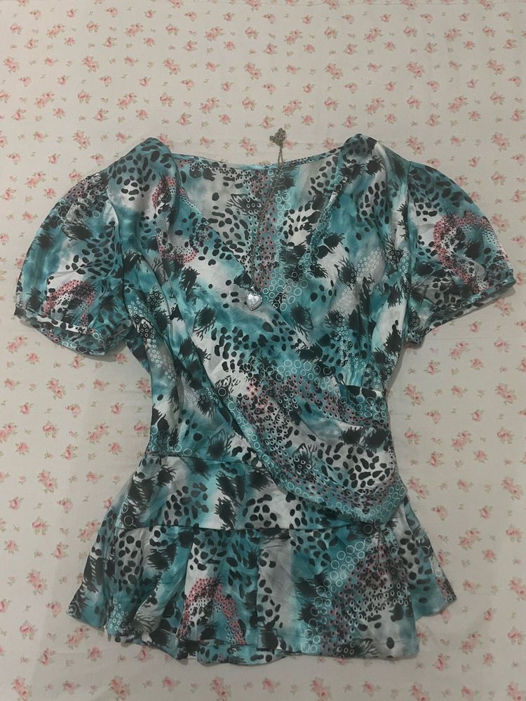 Stylish Printed Short Sleeve Top