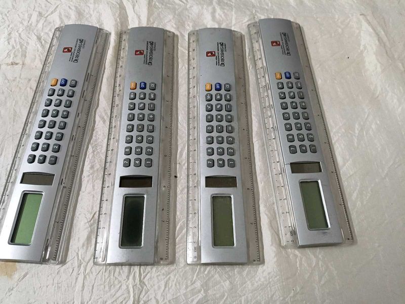 4x 2-in-1 Calculator Ruler