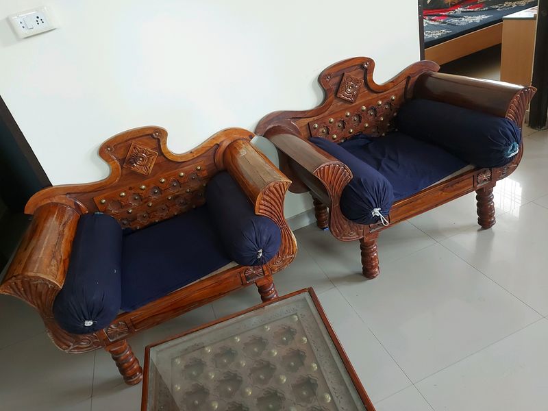 Rajwaada Sofa Set Of 2 And A Table