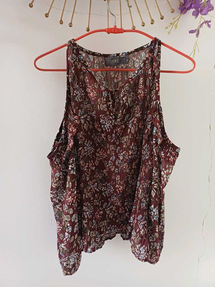 Floral off shoulder Print Tank Top