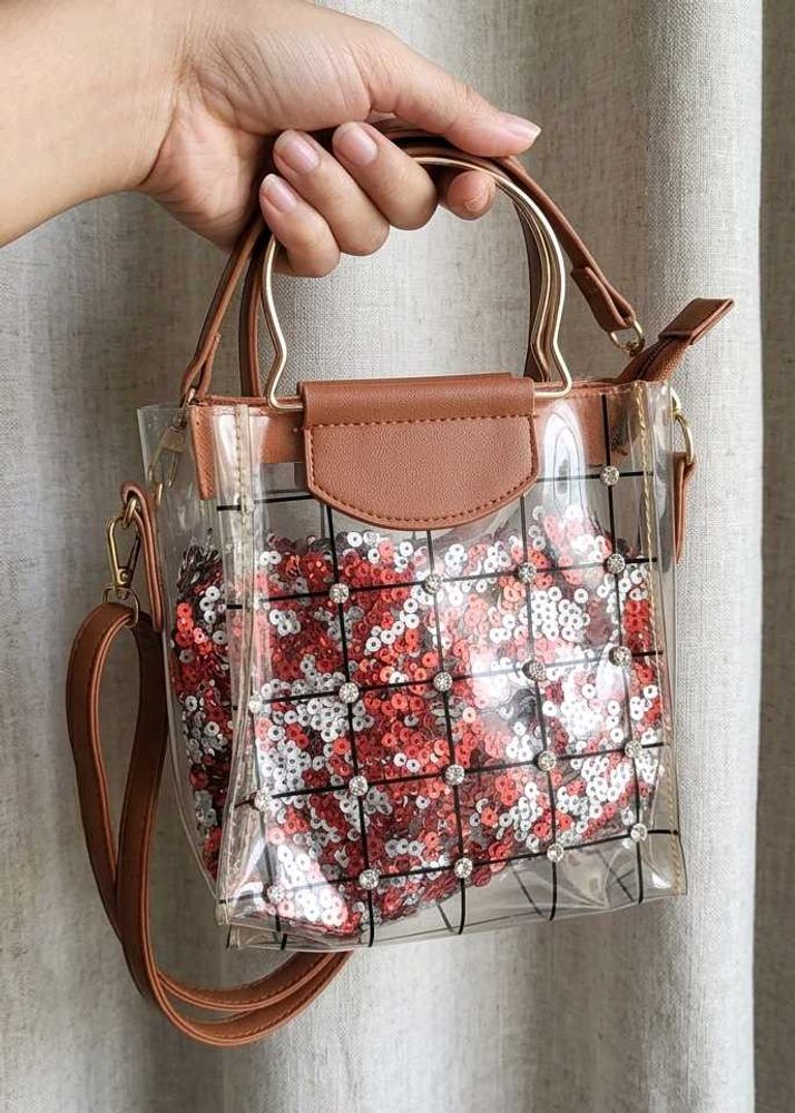 ✨ 2-in-1 Sparkle &amp; Clear Crossbody Bag✨