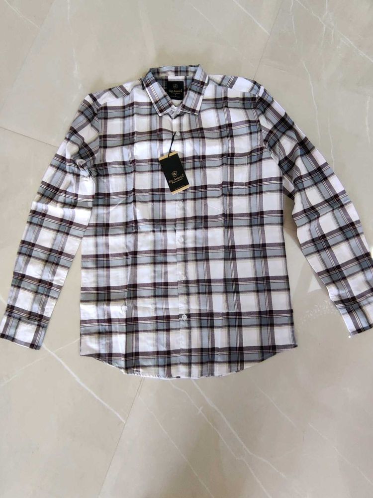 Gaz America Men's Full Sleeve Cotton Checkered Cas