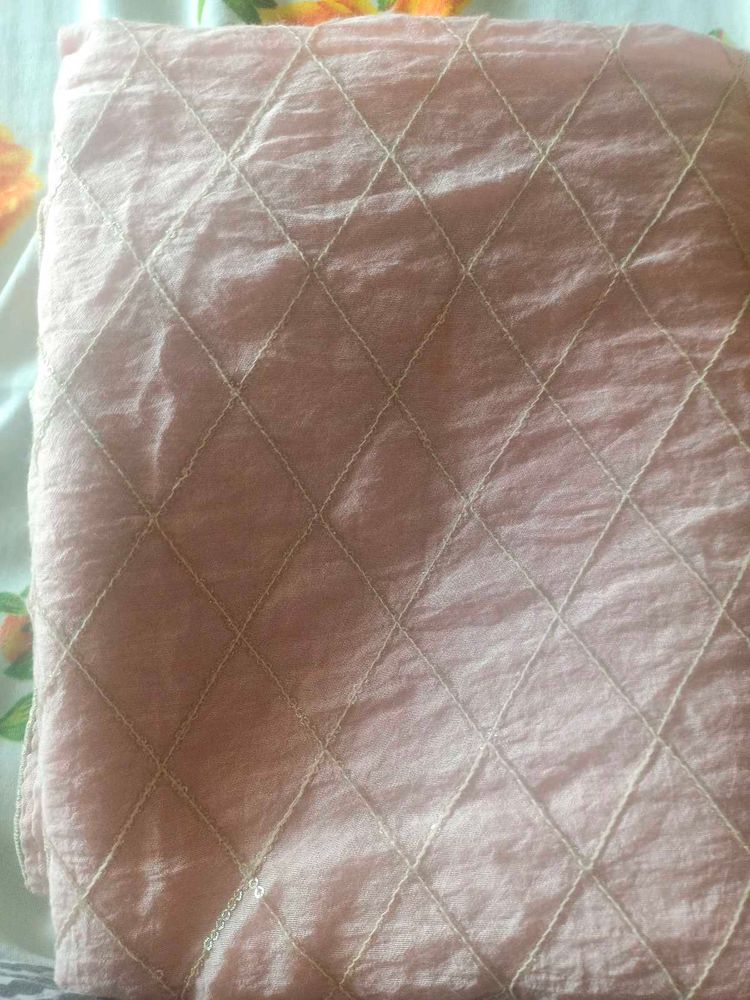 sequin peach duppatta