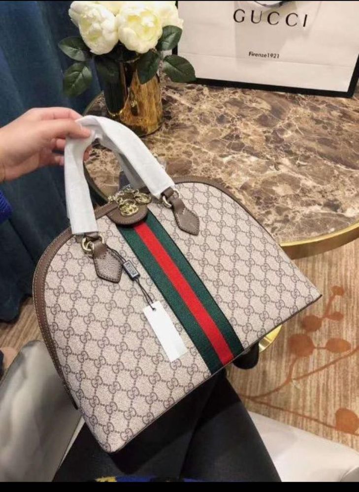 Gucci Monogram Canvas Dome Bag