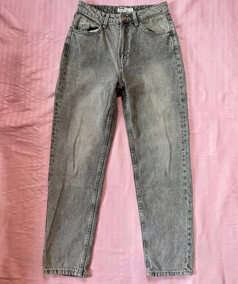 Grey Washed Denim Jeans