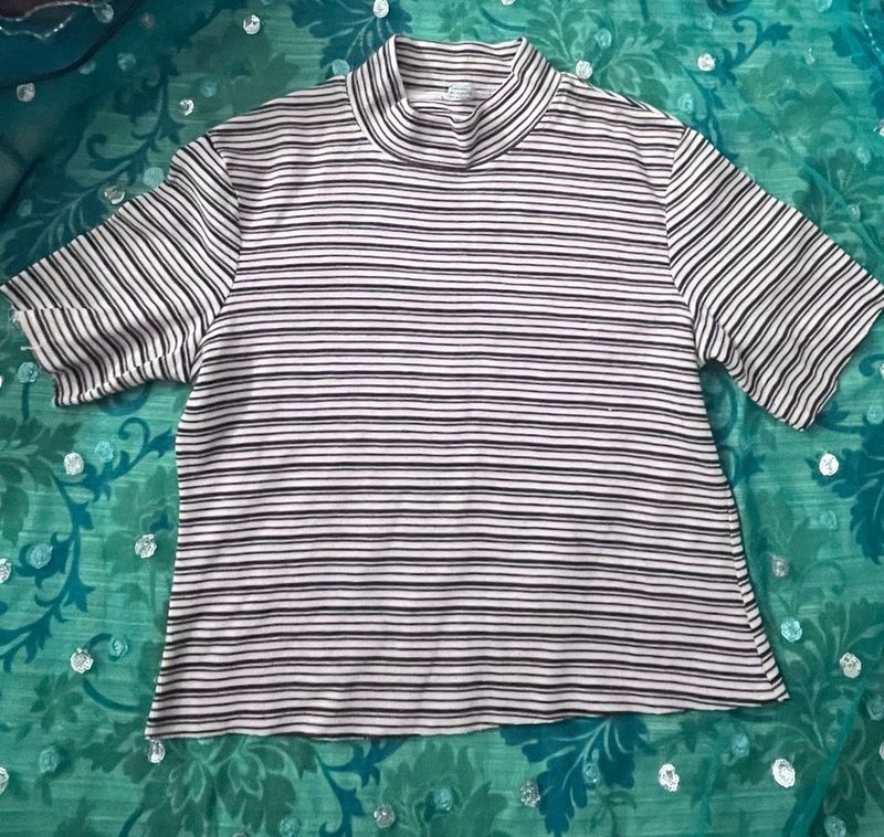 Brown Turtle Neck T-shirt