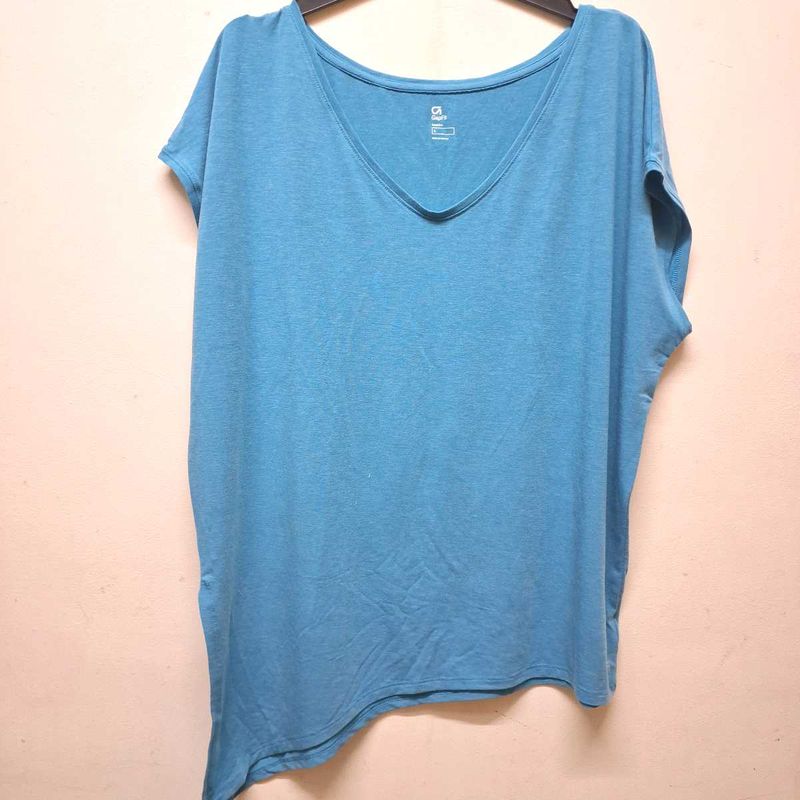Blue V-Neck Tee
