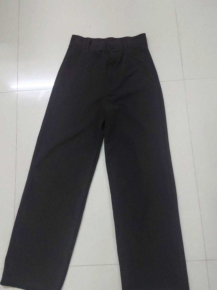 Classic Brown Wide-Leg Trousers