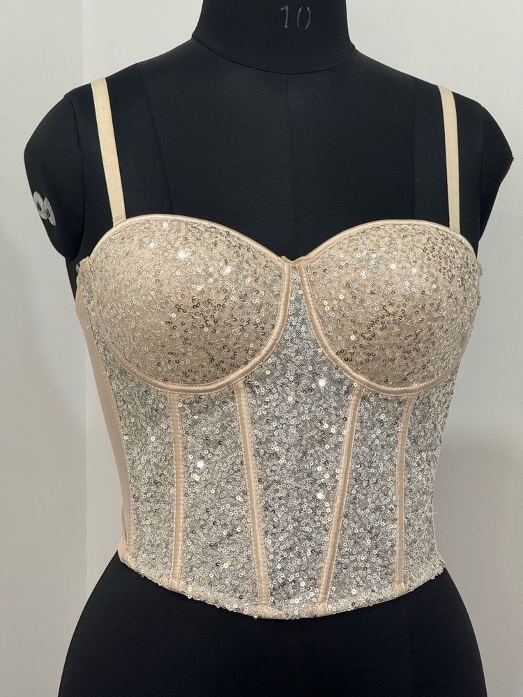 Sparkling Sequin Corset Top