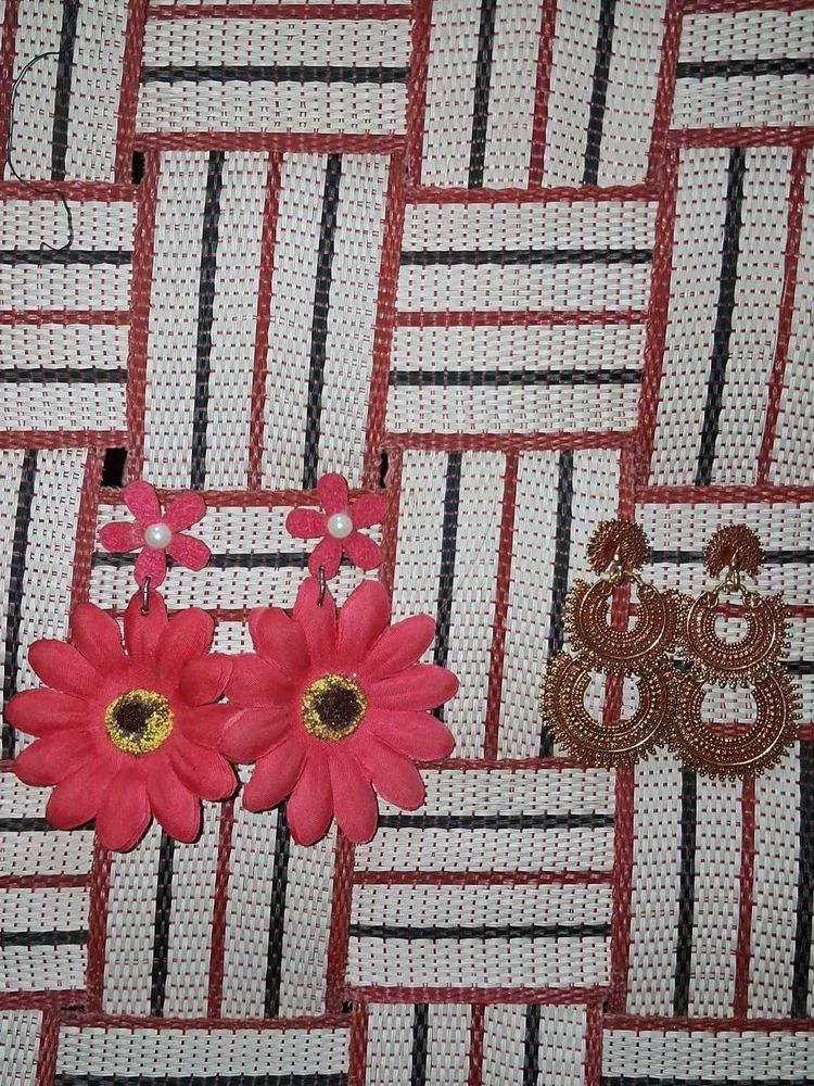 Combo of Beautiful Flower &amp; Peacock design jhumki