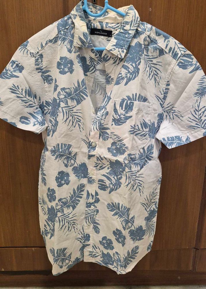 Men's Tropical Print Short Sleeve Shirt