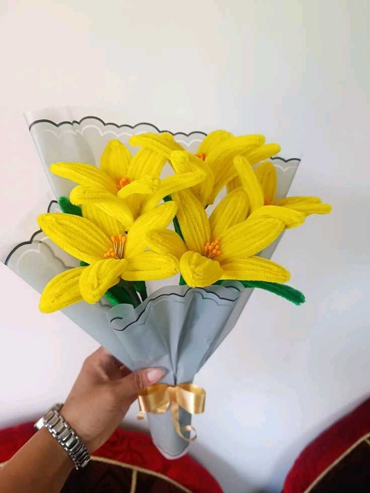 Vibrant Yellow Artificial Flower Bouquet