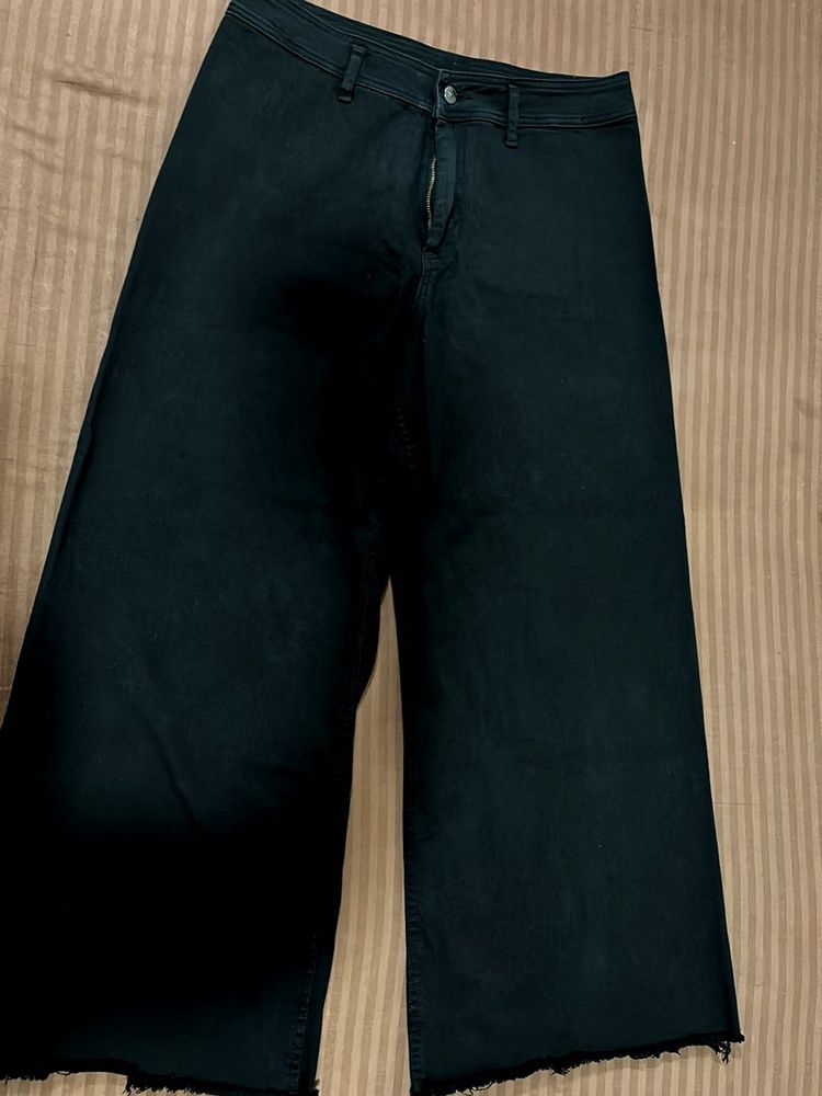 Westside Wide Leg Black Denim Pants