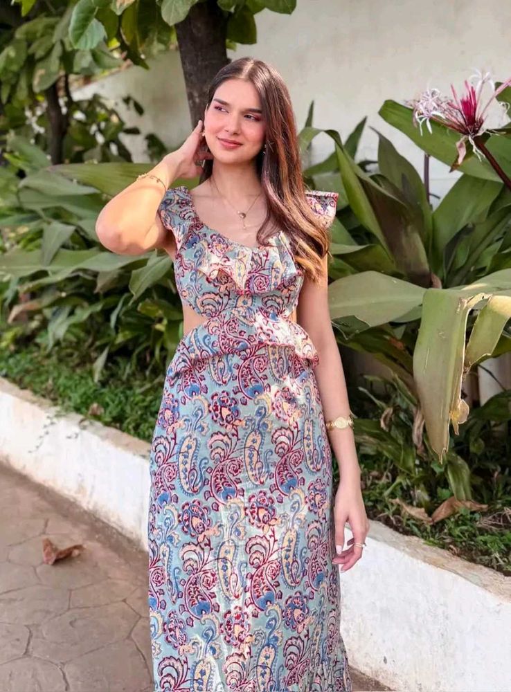 Boho Paisley Print Maxi Dress