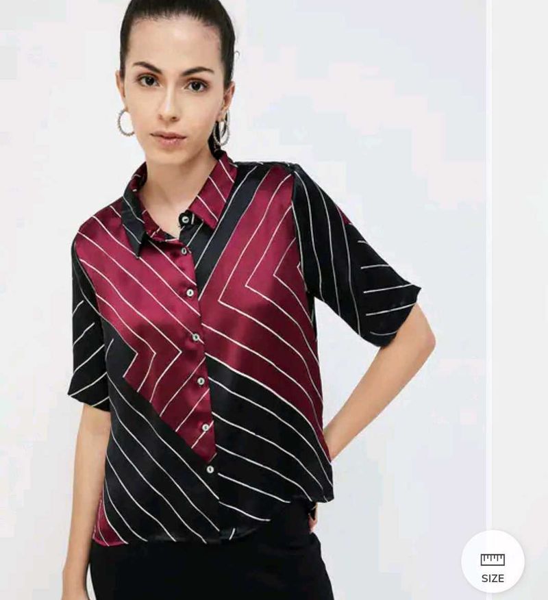 Lifestyle Satin Colourblock Shirt
