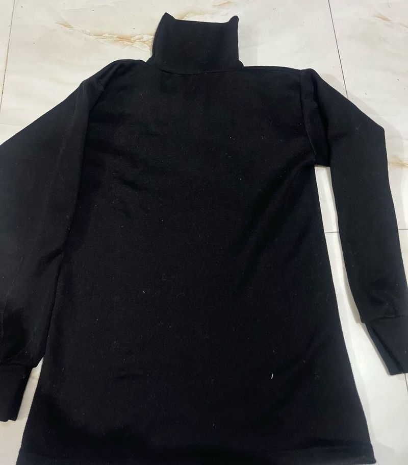 Classic Black Turtleneck Top