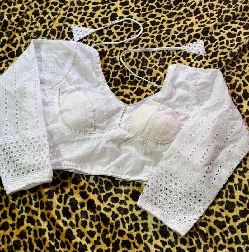 White Embroidered Blouse