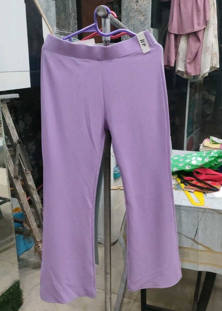 H&amp;M Purple Flared Pants
