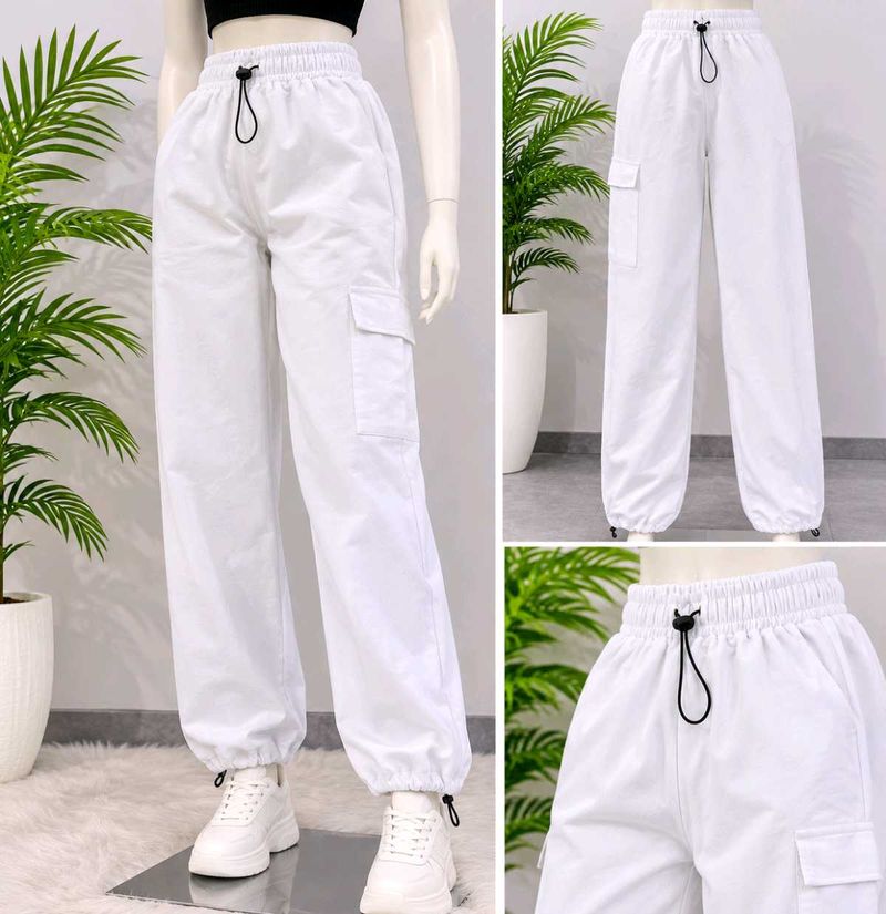 Stylish White Cargo Pants