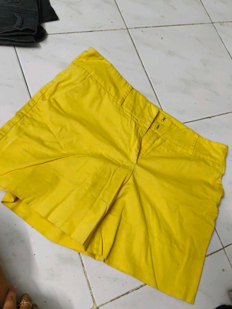 Bright Yellow Women's Shorts