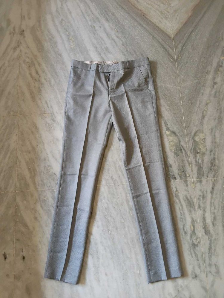 Men's Grey Formal Trousers