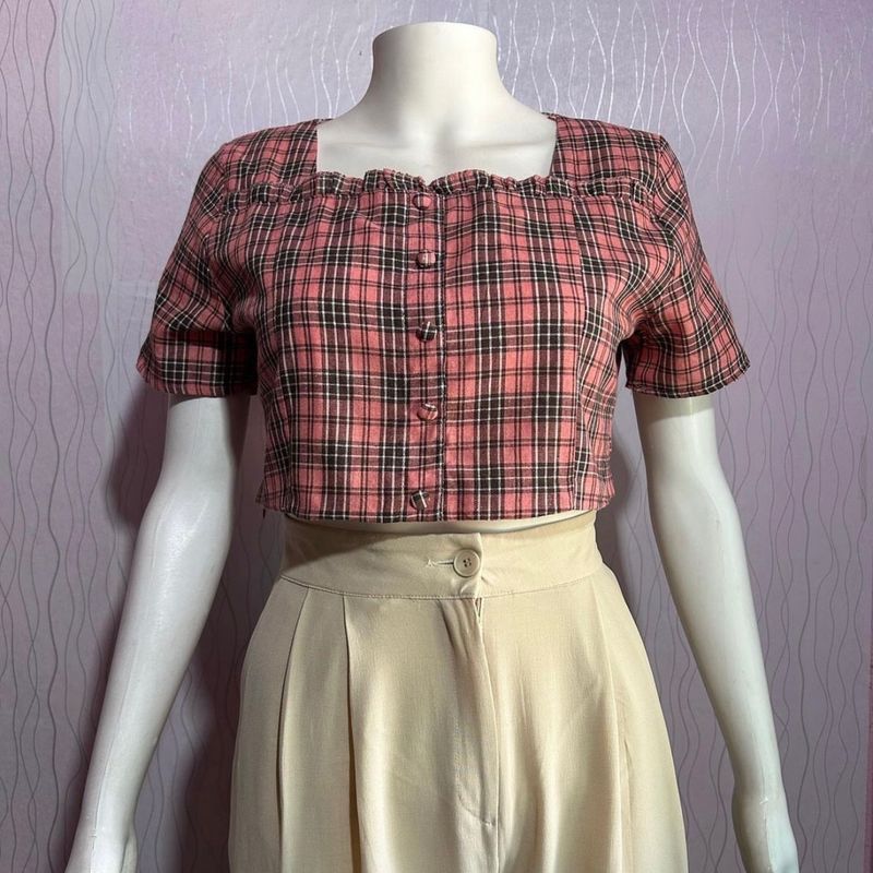Cotton Cropped Tops